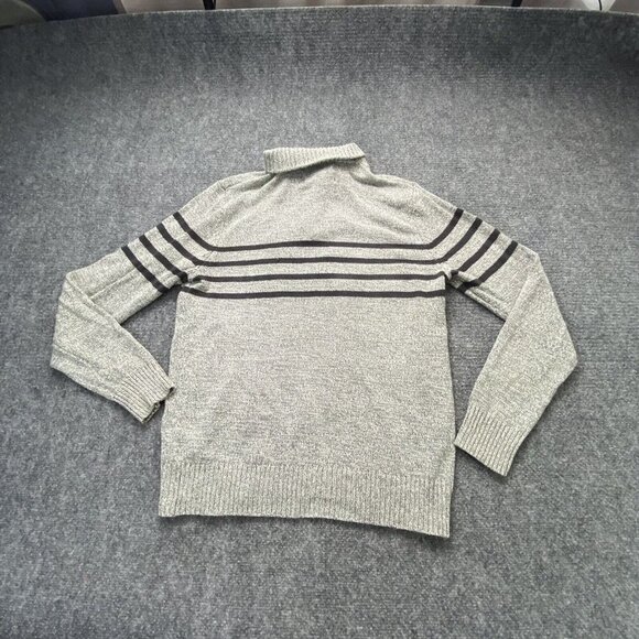 Urban Pipeline Sweater Men M Gray Striped Preppy Y2K Academia Streetwear Grunge - Picture 10 of 13